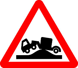 道路标志高路颠簸的剪辑艺术