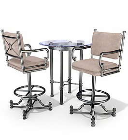 西餐厅桌椅3d模型家具模型 6