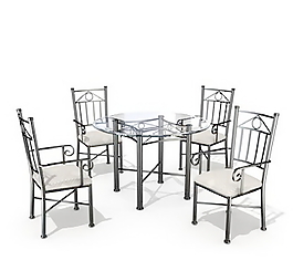 西餐厅桌椅3d模型家具图片 33