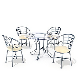 西餐厅桌椅3d模型家具效果图 36