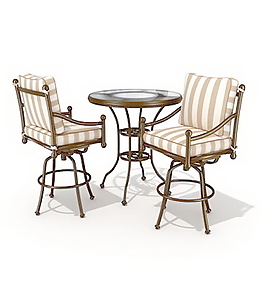 西餐厅桌椅3d模型家具图片素材 45