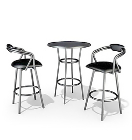 西餐厅桌椅3d模型家具图片 49