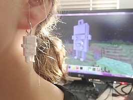 2012 bilbycnc printober BMO通过Minecraft耳环