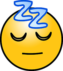 打鼾睡眠ZZ笑脸剪贴画