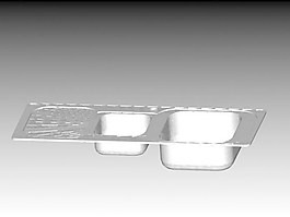 洗菜盆3d模型餐具3d模型 11