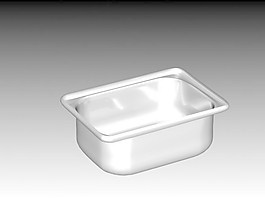 洗菜盆3d模型餐具3d模型 1