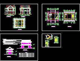仿清式歇山古建(微缩新华门)cad设计施工图