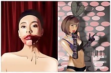 动漫时尚美女矢量