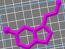 五羟色胺分子结构，该