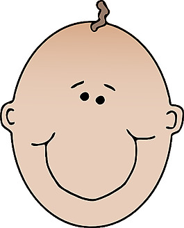 微笑boyface彩色剪贴画