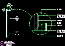 体育用品店、眼镜店、音像店实例装修施工图纸、cad详图54