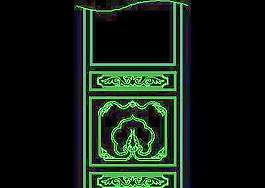 中式隔扇门-cad门图块素材下载65