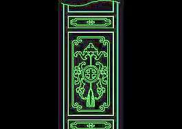 中式隔扇门-cad门图块素材下载57