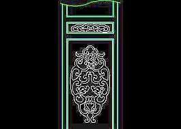 中式隔扇门-cad门图块素材下载53