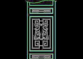 中式隔扇门-cad门图块素材下载49