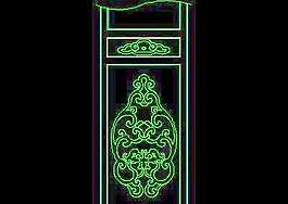 中式隔扇门-cad门图块素材下载60