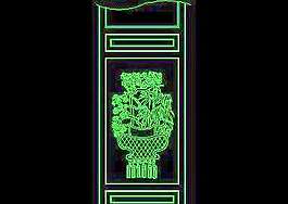 中式隔扇门-cad门图块素材下载59