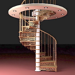 室内设计楼梯3d素材3d装修模板 16
