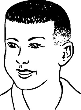 短头发梳理了剪贴画