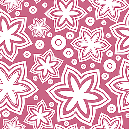 清新六瓣花朵矢量素材