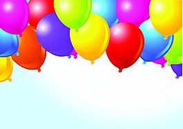 漂亮的彩色气球04矢量的美丽色彩的节日