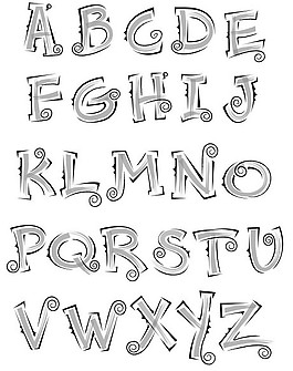 英文字母矢量素材