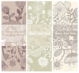 手绘自然背景矢量素材