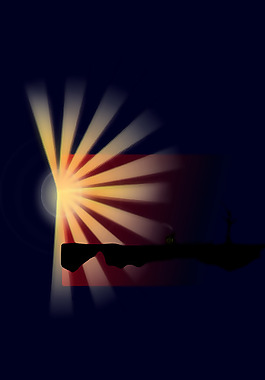 夕阳的光线剪贴画