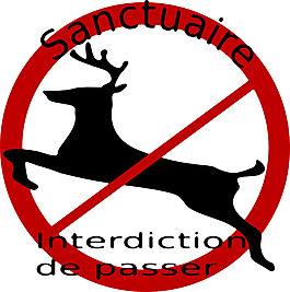 狍子sanctuaire pancarte剪贴画