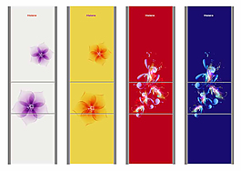 梦幻时尚图案冰箱面板