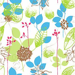无缝的花艺设计矢量背景
