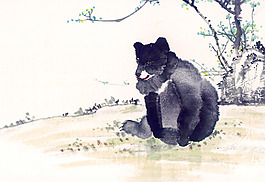 中国画石头