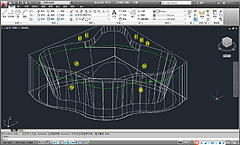 CAD三维浴室角缸