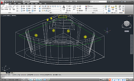CAD三维浴室按摩角缸