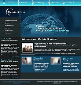 全球商务企业网站CSS模板