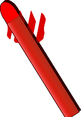 红色的蜡笔剪贴画