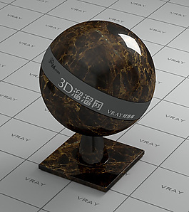 vray深棕色墙面材质