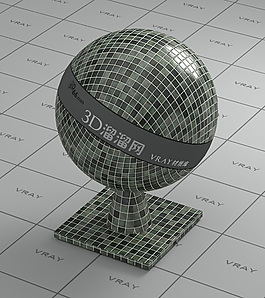 vray绿色马赛克材质