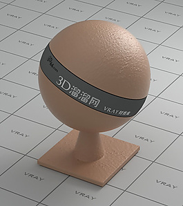 vray浅棕色皮革材质