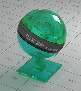 vray兰色玻璃材质