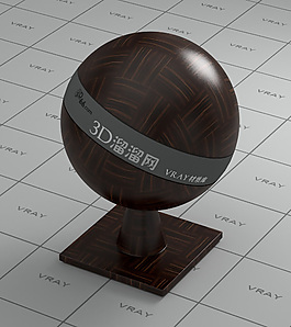 vray深棕色木地板材质