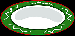 板，绿色与红色装饰