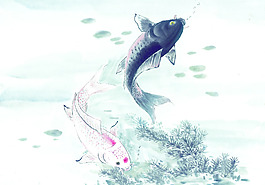 一对小鱼