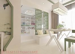 半开放书房效果图