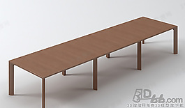 3D长桌模型