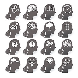 的思维矢量图标集