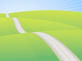 夏天的道路矢量
