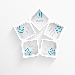 3D白色现代设计模板信息