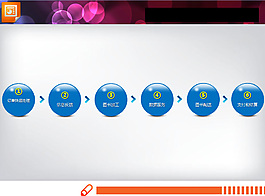 简洁的PowerPoint流程图图