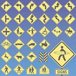 危险的道路标志收藏